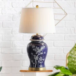 29.5" Ceramic Gracie Ginger Jar Table Lamp (Includes LED Light Bulb) Blue - JONATHAN Y 5 29.5" Ceramic Gracie Ginger Jar Table Lamp (Includes LED Light Bulb) Blue - JONATHAN Y -Famous Lighting Store GUEST 51de737d 600e 4ba9 9969 9d085ee74fd8