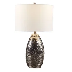 Livy Ceramic Table Lamp Silver Base/White Shade - Hampton Hill 4 Livy Ceramic Table Lamp Silver Base/White Shade - Hampton Hill -Famous Lighting Store GUEST 520882c0 afff 491a 9081 c4216c174320