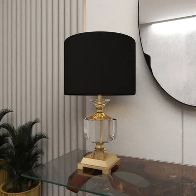 Crystal Table Lamp with Drum Shade Gold - Olivia & May Crystal Table Lamp With Drum Shade Gold - Olivia & May -Famous Lighting Store GUEST 5333dde3 3044 44e9 8ec3 a58491c36191
