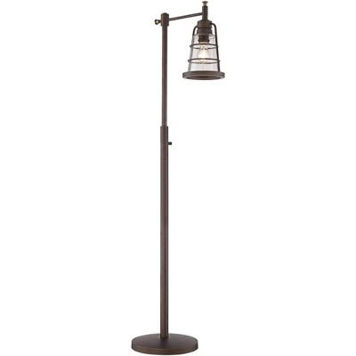 Franklin Iron Works Industrial Rustic Farmhouse Floor Lamp with USB Port 61" Tall Oil Rubbed Bronze Downbridge LED Seeded Glass Shade for Living Room Franklin Iron Works Industrial Rustic Farmhouse Floor Lamp With USB Port 61" Tall Oil Rubbed Bronze Downbridge LED Seeded Glass Shade For Living Room -Famous Lighting Store GUEST 53e9a69b b494 4470 b3a7 378faa5cb710