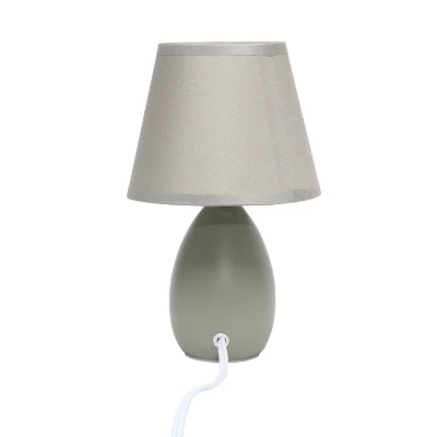 9.45" 2pk Petite Ceramic Oblong Bedside Table Desk Lamps with Matching Tapered Drum Shade Gray - Creekwood Home 9.45" 2pk Petite Ceramic Oblong Bedside Table Desk Lamps With Matching Tapered Drum Shade Gray - Creekwood Home -Famous Lighting Store GUEST 54119852 6248 4946 bda4 d13ce4ca02a6