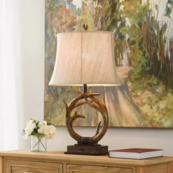 Dalton Brown Antler Table Lamp With Beige Hardback Fabric Shade - StyleCraft 4 Dalton Brown Antler Table Lamp With Beige Hardback Fabric Shade - StyleCraft -Famous Lighting Store GUEST 562032a4 e52e 4d65 ad4e 077bef53b499