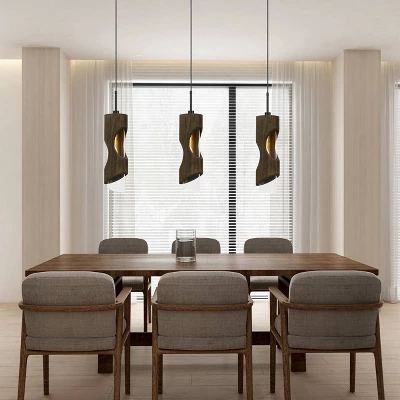 6" x 6" Wood Zamora Pendant with Clear Glass Shade Dark Brown - Cal Lighting 6" X 6" Wood Zamora Pendant With Clear Glass Shade Dark Brown - Cal Lighting -Famous Lighting Store GUEST 5628899a 3b46 4e81 a720 46d874c8b942