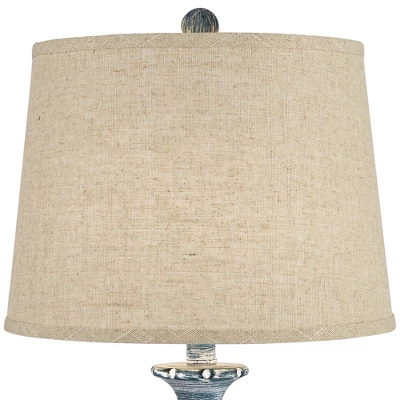 Regency Hill Tanya Country Cottage Table Lamps 26 1/2" High Set of 2 Blue Wash Burlap Linen Drum Shade for Bedroom Living Room Bedside Nightstand Home Regency Hill Tanya Country Cottage Table Lamps 26 1/2" High Set Of 2 Blue Wash Burlap Linen Drum Shade For Bedroom Living Room Bedside Nightstand Home -Famous Lighting Store GUEST 56d7587f 7465 4e61 b800 908565c3810a