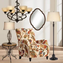 360 Lighting Spenser Rustic Farmhouse Floor Lamp 58" Tall Oiled Bronze Metal Off White Linen Empire Shade For Living Room Bedroom Office House Home -Famous Lighting Store GUEST 57031630 fc96 462d 85dc b743edcb803c