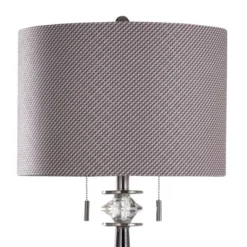 Gemma Transitional Metal Tapered Column Table Lamp Black - StyleCraft