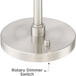 Possini Euro Design Eliptik Modern Desk Table Lamp 24 1/2" High Satin Nickel LED Swing Arm Adjustable Height For Bedroom Living Room Nightstand Office 5 Possini Euro Design Eliptik Modern Desk Table Lamp 24 1/2" High Satin Nickel LED Swing Arm Adjustable Height For Bedroom Living Room Nightstand Office -Famous Lighting Store GUEST 57f95403 f17c 44cc 98ac ed3ad7d4f9f9