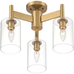 Possini Euro Design Lantico Modern Ceiling Light Semi Flush Mount Fixture 17" Wide Gold 3-Light Clear Glass For Bedroom Kitchen Living Room Hallway 7 Possini Euro Design Lantico Modern Ceiling Light Semi Flush Mount Fixture 17" Wide Gold 3-Light Clear Glass For Bedroom Kitchen Living Room Hallway -Famous Lighting Store GUEST 588bdcb7 6e47 47c6 abca ad84875dee6a