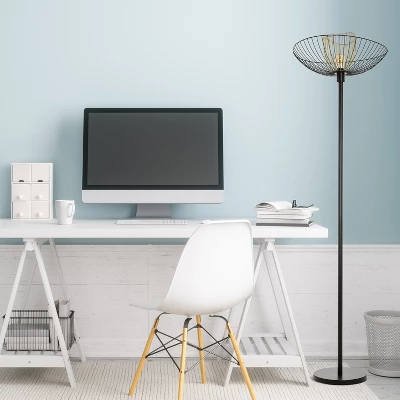 71" Demi Painted Metal 1-Light Floor Lamp with Black and Gold Painted Metal Shade - River of Goods 71" Demi Painted Metal 1-Light Floor Lamp With Black And Gold Painted Metal Shade - River Of Goods -Famous Lighting Store GUEST 589c52d2 5bb2 43e3 964d 689c442a7f7b