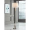 360 Lighting Karl Modern Floor Lamp Standing 63 3/4" Tall Brushed Nickel Metal White Tapered Drum Shade For Living Room House Bedroom Office Family -Famous Lighting Store GUEST 58ead6e6 0d27 4192 be83 0987650c51e4