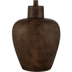 Regency Hill Glenn Rustic Farmhouse Table Lamps 27" Tall Set Of 2 Dark Terra Cotta Tapered Fabric Drum For Bedroom Living Room Bedside Nightstand Home -Famous Lighting Store GUEST 5e5b13ec 9c16 4dd7 bc8a b73457c81a59