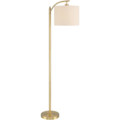 360 Lighting Modern Downbridge Floor Lamp 61 1/2" Tall Warm Gold Metal Off-White Linen Drum Shade for Living Room Reading Bedroom 360 Lighting Modern Downbridge Floor Lamp 61 1/2" Tall Warm Gold Metal Off-White Linen Drum Shade For Living Room Reading Bedroom -Famous Lighting Store GUEST 600eb201 2466 49b5 8dfc a11f9b237f06
