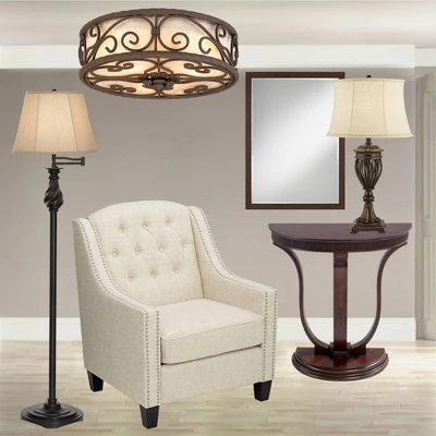 Regency Hill Traditional Swing Arm Floor Lamp 58" Tall Painted Black Bronze Swirl Font Faux Silk Beige Shade for Living Room Reading Office Regency Hill Traditional Swing Arm Floor Lamp 58" Tall Painted Black Bronze Swirl Font Faux Silk Beige Shade For Living Room Reading Office -Famous Lighting Store GUEST 62918a67 c052 4913 b7cf 05d599cfd5f4