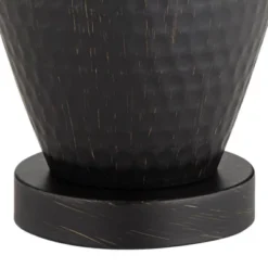 Regency Hill Auburn Rustic Farmhouse Table Lamp 25" High Bronze Hammered Natural Linen Empire Shade For Bedroom Living Room Bedside Nightstand Office -Famous Lighting Store GUEST 64ffa70d 506a 4601 96a5 dd9aa1b44d88