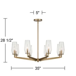 Possini Euro Design Byzantium Warm Gold Chandelier 35" Wide Modern Clear Glass Shade 8-Light Fixture For Dining Room Foyer Kitchen Island Entryway 7 Possini Euro Design Byzantium Warm Gold Chandelier 35" Wide Modern Clear Glass Shade 8-Light Fixture For Dining Room Foyer Kitchen Island Entryway -Famous Lighting Store GUEST 65cabdc8 f91a 4857 be23 e928d8428fc5