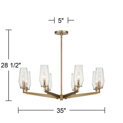 Possini Euro Design Byzantium Warm Gold Chandelier 35" Wide Modern Clear Glass Shade 8-Light Fixture for Dining Room Foyer Kitchen Island Entryway Possini Euro Design Byzantium Warm Gold Chandelier 35" Wide Modern Clear Glass Shade 8-Light Fixture For Dining Room Foyer Kitchen Island Entryway -Famous Lighting Store GUEST 65cabdc8 f91a 4857 be23 e928d8428fc5