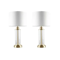 Set Of 2 Clarity Glass Table Lamp Gold - 510 Design -Famous Lighting Store GUEST 68e46e8c 0cd6 4526 939d 0ebeb42c0a1a