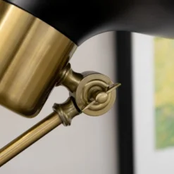 HOMCOM Adjustable Floor Lamps For Living Room, Standing Lamp For Bedroom With Balance Arm, Adjustable Head And Height, Black And Gold Lamp -Famous Lighting Store GUEST 6905120d b327 46d2 9c2d 3a5488d2614f