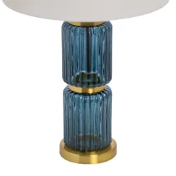19.5" Vivian Cylinder Base Table Lamp Blue/Gold - River Of Goods 9 19.5" Vivian Cylinder Base Table Lamp Blue/Gold - River Of Goods -Famous Lighting Store GUEST 694b9ac7 507b 43d5 b723 9c4df541a876