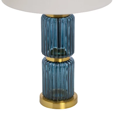 19.5" Vivian Cylinder Base Table Lamp Blue/Gold - River of Goods 19.5" Vivian Cylinder Base Table Lamp Blue/Gold - River Of Goods -Famous Lighting Store GUEST 694b9ac7 507b 43d5 b723 9c4df541a876