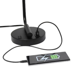 Modern Iron Desk Lamp With USB Port And Glass Shade - Lalia Home -Famous Lighting Store GUEST 6aeccbb4 5f5d 496f a8b8 deb725d0d7d8