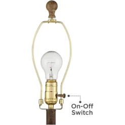 Regency Hill Glenn Rustic Farmhouse Table Lamps 27" Tall Set Of 2 Dark Terra Cotta Tapered Fabric Drum For Bedroom Living Room Bedside Nightstand Home -Famous Lighting Store GUEST 6de6e9ec cf0c 420c 9b5b 613b807fd3f4