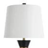 Logan Pear Shaped Sleek Table Lamp With Fabric Shade Black/White - StyleCraft -Famous Lighting Store GUEST 7018ab3a aa82 4bc4 81fc c27dfc8dba6a