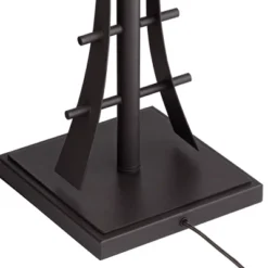 Robert Louis Tiffany Asian-Inspired Floor Lamp 62" Tall Bronze Iron Tiffany Style Jewel Tone Art Glass Shade For Living Room Reading Bedroom Office -Famous Lighting Store GUEST 7022ab91 8878 4ba4 9fb1 3403a026fff8