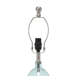 Glass Table Lamp With White Drum Shade Blue - Lalia Home -Famous Lighting Store GUEST 70bbbf92 44b6 4ed7 97a0 ec0c8cb8e495