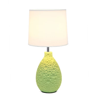 14.17" Traditional Ceramic Texture Thumbprint Tear Drop Table Desk Lamp with Tapered White Shade Green - Creekwood Home 14.17" Traditional Ceramic Texture Thumbprint Tear Drop Table Desk Lamp With Tapered White Shade Green - Creekwood Home -Famous Lighting Store GUEST 7154473e 4230 4365 be85 0c92ddc82b62