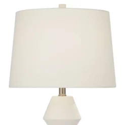 360 Lighting Modern Table Lamps 26" High Set Of 2 White Gourd Fabric Tapered Drum Shade For Bedroom Living Room House Home Bedside Nightstand Office -Famous Lighting Store GUEST 7200439d d070 489c bc2d 1127d12b1190