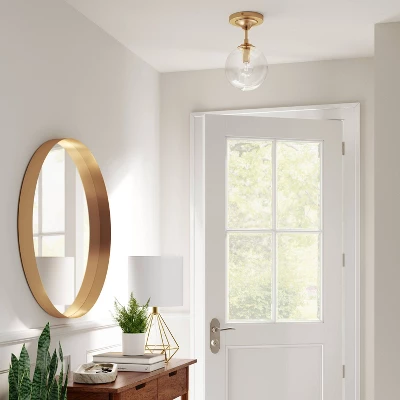 Geneva Collection Glass Semi Flush Mount Ceiling Globe Brass - Threshold™ Geneva Collection Glass Semi Flush Mount Ceiling Globe Brass - Threshold™ -Famous Lighting Store GUEST 7207d555 ddd5 4d35 905b fa69ef807de2