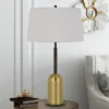 30" Metal Rimini Desk Lamp With Linen Drum Shade Black/Antique Brass - Cal Lighting -Famous Lighting Store GUEST 74981b1b c605 496f 9f9d f67f12dd3bba