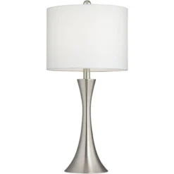 360 Lighting Gerson Modern Table Lamps 24" High Set Of 2 Brushed Nickel With Dimmers LED White Drum Shade For Bedroom Living Room Bedside Nightstand 9 360 Lighting Gerson Modern Table Lamps 24" High Set Of 2 Brushed Nickel With Dimmers LED White Drum Shade For Bedroom Living Room Bedside Nightstand -Famous Lighting Store GUEST 7516bb50 4e9c 464e a4d8 a069799e7fcc