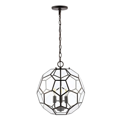 13.5" 3-Light Bee Modern Farmhouse Iron/Glass LED Pendant Oil Rubbed Bronze/Clear - JONATHAN Y 13.5" 3-Light Bee Modern Farmhouse Iron/Glass LED Pendant Oil Rubbed Bronze/Clear - JONATHAN Y -Famous Lighting Store GUEST 7528300a fa32 4f44 b3b2 a56d27caec0c