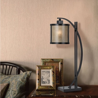 26" Iron Metal Table Lamp with a Mica shade Black - Cal Lighting 26" Iron Metal Table Lamp With A Mica Shade Black - Cal Lighting -Famous Lighting Store GUEST 75822ee9 1233 4dec bc4d 8576fcdbb9f0