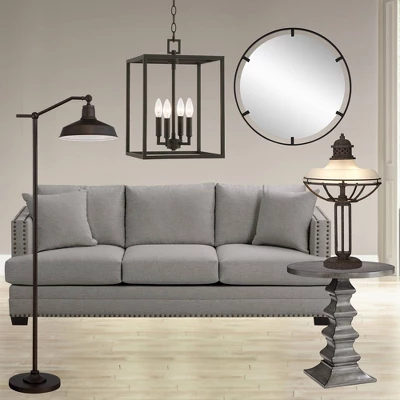 360 Lighting Kayne Rustic Farmhouse Floor Lamp Standing 61" Tall Satin Bronze Metal Downbridge Shade for Living Room Reading Bedroom Office House Home 360 Lighting Kayne Rustic Farmhouse Floor Lamp Standing 61" Tall Satin Bronze Metal Downbridge Shade For Living Room Reading Bedroom Office House Home -Famous Lighting Store GUEST 75f4bcbe 1827 4a9a 8971 3884af0b1284