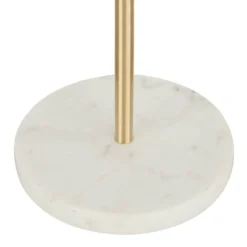 Chloe Contemporary Shelf Floor Lamp With Marble Base/Glass Shelf And Linen Shade White (Includes LED Light Bulb) - LumiSource -Famous Lighting Store GUEST 760307a6 c067 4646 baf7 12a22c1ca27c