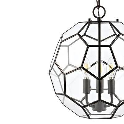13.5" 3-Light Bee Modern Farmhouse Iron/Glass LED Pendant Oil Rubbed Bronze/Clear - JONATHAN Y 13.5" 3-Light Bee Modern Farmhouse Iron/Glass LED Pendant Oil Rubbed Bronze/Clear - JONATHAN Y -Famous Lighting Store GUEST 785bdbb3 8851 40be 9b41 3e49b28f2ded