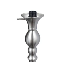 1 Light Torchiere Floor Lamp With Marbleized Glass Shade Brushed Nickel - Elegant Designs -Famous Lighting Store GUEST 79680e24 70c3 4151 9c7c a4f09d62a0e3