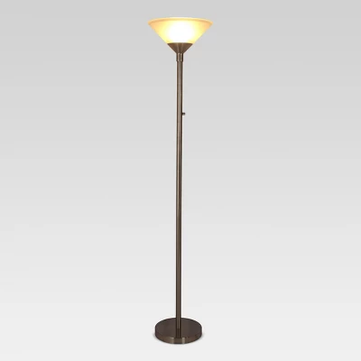 Torchiere Floor Lamp with Glass Shade - Threshold™ Torchiere Floor Lamp With Glass Shade - Threshold™ -Famous Lighting Store GUEST 7a078c99 2b19 4a4e 91a3 51fa0588cc7e