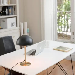 15" Luna Desk Lamp With Brass Accents Matte Black - Globe Electric -Famous Lighting Store GUEST 7a542c84 1549 44d2 a458 69b1ed486bfd