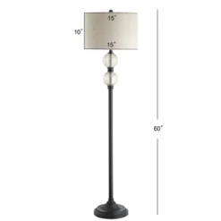 60" Glass/Metal January Floor Lamp (Includes LED Light Bulb) Black - JONATHAN Y 4 60" Glass/Metal January Floor Lamp (Includes LED Light Bulb) Black - JONATHAN Y -Famous Lighting Store GUEST 7c07154b ed48 4715 9cef 79b1418d04bd