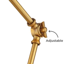 360 Lighting Wray Modern Desk Lamp 26 3/4" High Warm Brass Metal With USB Charging Port Adjustable Arm Head For Bedroom Living Room Bedside House Home -Famous Lighting Store GUEST 7f9cec46 f2a9 4986 9261 b8226806969e