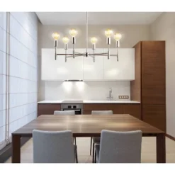 17.75" Adjustable Height Metal Turing Pendant (Includes Energy Efficient Light Bulb) Chrome - JONATHAN Y -Famous Lighting Store GUEST 8095d9f0 7413 4ba9 8337 13105872452a