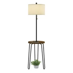 Hastings Home Floor Lamp With Table, Shelves, USB Port And Hairpin Legs -Famous Lighting Store GUEST 81ea496a db8c 49dc 80ec 4e6b8fc71247
