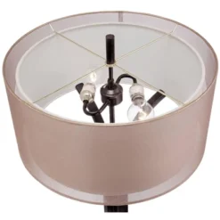 Franklin Iron Works Tristan Modern Floor Lamp 64" Tall Deep Bronze Metal Sheer Outer Linen Inner Double Drum Shade For Living Room Bedroom Office Home 5 Franklin Iron Works Tristan Modern Floor Lamp 64" Tall Deep Bronze Metal Sheer Outer Linen Inner Double Drum Shade For Living Room Bedroom Office Home -Famous Lighting Store GUEST 8447128a 06b8 425b b152 22df1ae56f7a