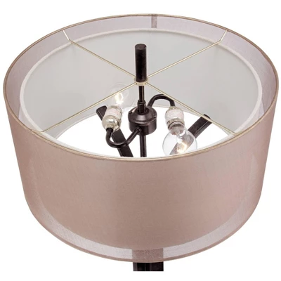 Franklin Iron Works Tristan Modern Floor Lamp 64" Tall Deep Bronze Metal Sheer Outer Linen Inner Double Drum Shade for Living Room Bedroom Office Home Franklin Iron Works Tristan Modern Floor Lamp 64" Tall Deep Bronze Metal Sheer Outer Linen Inner Double Drum Shade For Living Room Bedroom Office Home -Famous Lighting Store GUEST 8447128a 06b8 425b b152 22df1ae56f7a