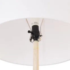 65" Kanana Faux Wood Floor Lamp With White Cotton Shade - Globe Electric
