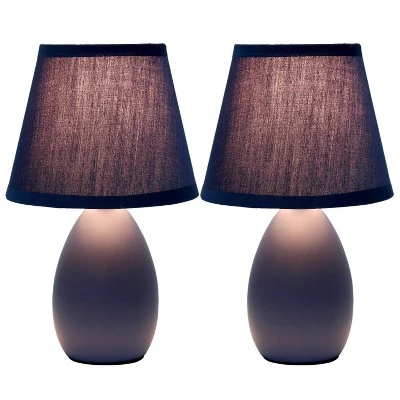 9.45" 2pk Petite Ceramic Oblong Bedside Table Desk Lamps with Matching Tapered Drum Shade Blue - Creekwood Home 9.45" 2pk Petite Ceramic Oblong Bedside Table Desk Lamps With Matching Tapered Drum Shade Blue - Creekwood Home -Famous Lighting Store GUEST 8550a784 5a26 45a3 9f65 86da506a3e9e